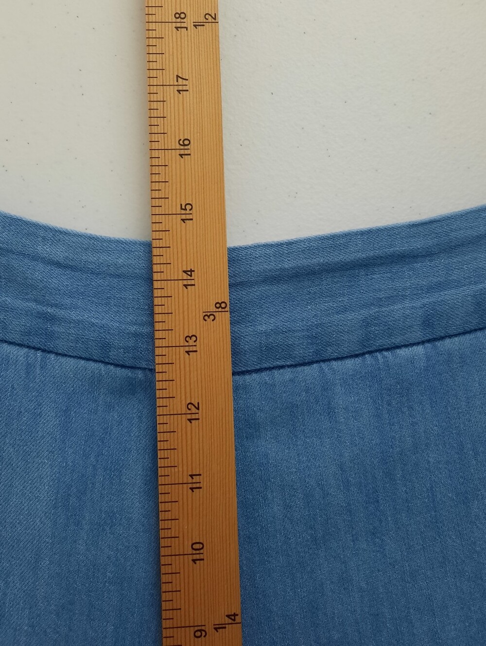 Madewell Chambray Huston High Rise Pull On Wide Leg Crop Pants size Small - Picture 13 of 16